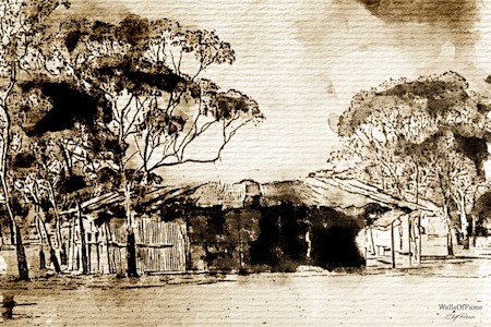 A digital painting from my photo of the historic 2 Up ring just outside of Kalgoorlie in Western Australia